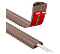 Cable Duct Self-Adhesive 7.7 x 7.7 mm Cable Bridge Floor 3M Wood Grain Floor Cable Duct Flexible PVC Cable Cover Prevent Tripping Hazards