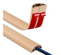 Cable Duct Self-Adhesive 8 x 10 mm Cable Bridge Floor 1 m Wood Grain Floor Cable Duct Flexible PVC Cable Cover Prevent Tripping Hazards
