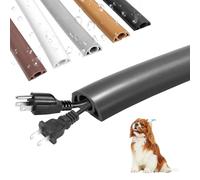 Cable Duct Self-Adhesive Black Premium - Flexible Cable Guide for Home, Office and School - Odourless and Bite-Resistant - Universal Floor Outdoor Indoor (Black, 3 m)