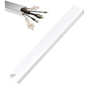 Cable Duct - Vertical No Drilling 37.8 cm Magnetic Mounting Under Desk | Cable Hiding Place Magnetic Vertical No Drilling - for Bedroom Study Home Apartment Dorm B
