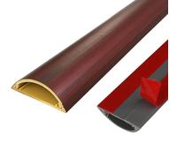 Cable Duct Wood Grain,Self Adhesive Floor Cables Bridge,PVC Duct Wire Cable Management,Soft Cord Hider,flexible,Prevent Tripping,for Office,Home,Garages,Management Wires