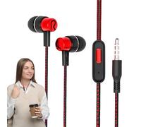 Cable Earphones - Compact Wired Headphones, Audio Cable, Clear Stereo In-Ear Headphones with Microphone for Daily Calls, Music Listening, Jogging, Commuting or Training