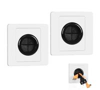 Cable Entry Cover - 2 Pcs Wall Cable Cover Plate - Adjustable Cable Hole Cover for TV Wall Mount, Home Office and In Wall Cable Management, White, 8.6 cm
