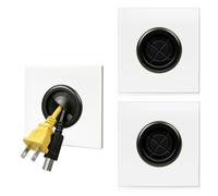 Cable Entry Cover - BaBahuanhuan 2PCS Wall Cable Cover for TV Setup/Home Office | Adjustable Cable Hole Cover Wall for Covering Outlets, Receptacles and Tidying Cords