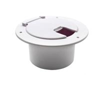 Cable Entry Cover with Hinged Lid, White, style to 1