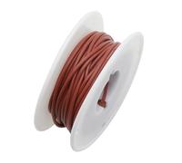 Cable, Flexible 16-30AWG Silicone Insulated Wire 600V Tinned Copper Multicolor Pack of 5 Rolls(Borwn -5 Rolls,30AWG 20m per roll)