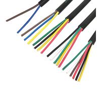 cable flexible Extra Flexible Power Sheath Wire, Super Soft Silicone Cable, High Temperature Resistance 2 3 4 5 6 7 8 Multi Cores Copper Wire extension connector (Size : 24AWG(0.2mm2), Color : 5Core