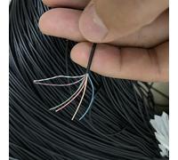 cable flexible PVC Headphone Cable Repair Line, 8/0.08mm Multi-core Conductor Enameled Wire, 2/3/4/5/6/8/9 Core Soft Cable extension connector (Color : 6core OD 1.4mm, Size : 5meter)