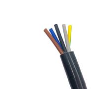 cable flexible Sheathed Electrical Wire 5meters 4cores 5cores Copper Wire, 0.75/1/1.5/2.5/4/6mm Cable Power Cord extension connector (Color : 4 Cores, Size : 6mm bore)(5 Cores,1mm hole)