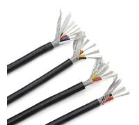 cable flexible Silicone Rubber Soft Shielded Cable, 2 3 4 6 Cores 0.3 0.5 0.75 1 1.5 2 2.5 Square mm, Insulated Flexible Copper High Temperature Wire extension connector (Size : Square 1.5mm, Color