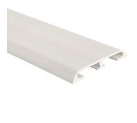 Cable Floor Covers for Cords 39 in PVC Wire Hider Floor Self-Adhesive Free Cutting Electrical Cord Covers for The Floor Protect Cords for Living Room Office(White)