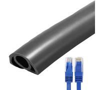 Cable Floor Protector, Cable Floor Cover,Flexible PVC Conduit, Fire Retardant Cable Protector - Self Adhesive Cable Security Protector for Household Management, Office