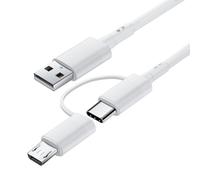Cable for Amazon Fire Tablet,USB Charger Cord for Kindle Paperwhite,Oasis,Voyage Touch E-Readers,Micro Cable USB C Charging Cord Fire HD 10 8 7 Plus,Max 11,Kids Pro,Edition,Type C (White, 6ft)
