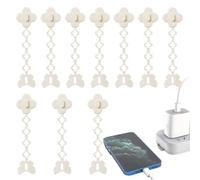Cable for Cords, Pack of 10 Adhesive Cable Management Clips, Cable Holder, for Organisation in the Home, Kitchen, Living Room, Bedroom