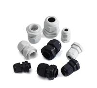 Cable Gland 10pcs Cable entry IP68 PG7 for 3-6.5mm PG9 PG11 PG13.5 PG16 PG19/21/ White Black Nylon Connector IDGTTLDF(PG16 White)