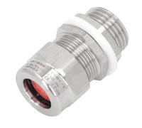 Cable Gland 304 Stainless Steel G1/2 IP66 Water Proof Armoured Connector Glands, Extended Thread IP68 Strain Relief Cord Grommet, Wire Pass Through Grip