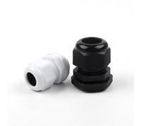 Cable Gland Black White Plastic Nylon Joint Connector PG7 PG9 PG11 PG13.5 PG16 PG19 PG21 PG25 5Pcs(PG13.5 White)