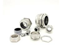 Cable Gland Stainless Steel 304 Cable Gland M32 M40 PG25 PG29 PG21 Metal Glands for 18-25mm Nick Plated Joint(5PCS M28 13-18mm)