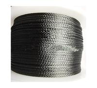 Cable gland wire sleeve,10M 3k Carbon Fiber Braid,2MM-38MM Hollow Conductive Tape Wire Shielding Sleeves(6mm)