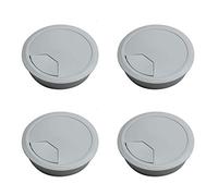 Cable Grommet Ø80mm Silver Outlet Desk Tidy Insert Plastic Cable Organiser Set of 4