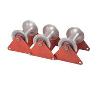 Cable Guide Pulley Wire Pulley Routing Wheel Assembly With Nylon Wheels And Steel Frame For Smooth Pulling And Corner Changes Suitable For, Triple Aluminum Roller
