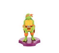Cableguys Minis Teenage Mutant Ninja Turtles Michaelangelo Phone Stand & Earbuds Holder - Novelty Phone Stand for Desk and Bedside, In Ear Headphone Holder for Smartphone, Small Devices & Desk Decor