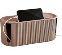 Cable Hider Box Desk Cord Storage Organiser for Power Strips & Cables Pink | Electrically safe ABS,Hides power strips & cords,For desk, TV, office | Keeps workspace tidy & child-safe