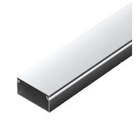 Cable Hider Trunking Aluminum Alloy Cable Management Trunking Pack of 2 Silver Multiple Sizes(W50mm*H30mm)