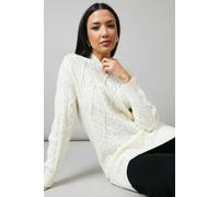 Cable High Neck Tunic Principles Ivory L