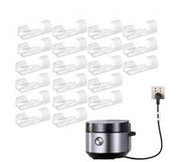 Cable Holder Clips - Compact Loops 3 x 1 cm, ABS Firm Wire Organizer, 20 Adhesive Cord Management Clips with Secure Grip | Wire Manager for Desk, U Cable