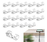 Cable Holder for Cords - Adhesive Cable Clips 20 Pack | No Drill Cord Management | Desktop Wire Configuration of USB Cables | Ethernet Cable, Cable, Keyboard Cable