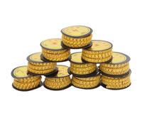 Cable Identification Wire PVC Oil Proof Clear Markings Non Slip 0 to 9 Number Tube for Electronics Computers Electrical Networks 10Pcs (6m²)