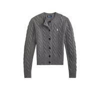 Gray Cable-Knit Cardigan Aw25 - female - Polo Ralph Lauren - Cardigans - Gray - XL - Knitwear XL