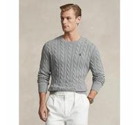 Cable Knit Cotton Jumper grey