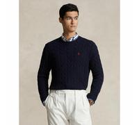 Cable Knit Cotton Jumper Navy Blue