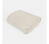 Cable Knit Design Fleece Throw Ultra Soft Fluffy Blanket for Family OHS Cream 230cm x 270cm