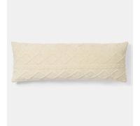 Cable Knit Fleece Long Bolster Cushion Soft Maternity Support Pillow OHS Cream One Size