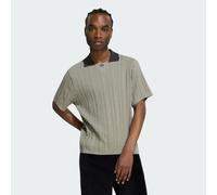 Adidas Originals Knit Football Jersey Short Sleeve T-shirt Grey L Men