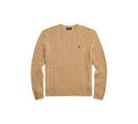 Cable Knit Jumper in Wool and Cashmere camel