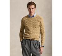Cable Knit Jumper in Wool and Cashmere camel