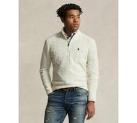 Cable Knit Jumper in Wool and Cashmere Ecru