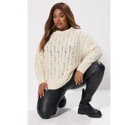 Cable Knit Jumper Yours Ivory 30-32