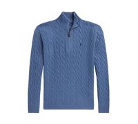Cable Knit Quarter-Zip Jumper - male - Polo Ralph Lauren - Zip-throughs - Blue - L - Sweatshirts & Hoodies L