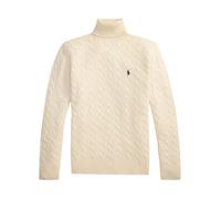 Cable Knit Turtleneck Jumper - male - Polo Ralph Lauren - Turtlenecks - Beige - M - Knitwear M