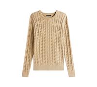 Cable Knit Washed Jumper - male - Tommy Hilfiger - Round-neck Knitwear - Beige - XL - Knitwear XL
