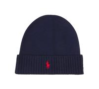 Cable-knit Wool Beanie - Folded Rib Cuff- male- Polo Ralph Lauren- Accessories- Blue- ONE SIZE- Accessories ONE SIZE