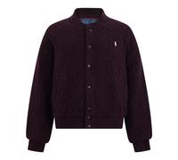 Cable-Knit Wool-Cashmere Bomber Jacket - female - Polo Ralph Lauren - Bomber Jackets - Red - M - Jackets M