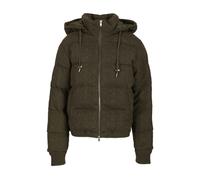Cable-Knit Wool-Cashmere Puffer Jacket - female - Polo Ralph Lauren - Winter Jackets - Green - M - Jackets M