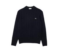 Cable Knit Wool Crew Neck Jumper - male - Lacoste - Round-neck Knitwear - Blue - L - Knitwear L