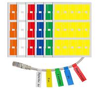 Cable Label, Self-Adhesive Cable Label Sticker180Pcs Waterproof Tear Resistant Cables Markers Cables Stickers, Wire Labels Wire Tags, Write On Identification Tags(6 Color)